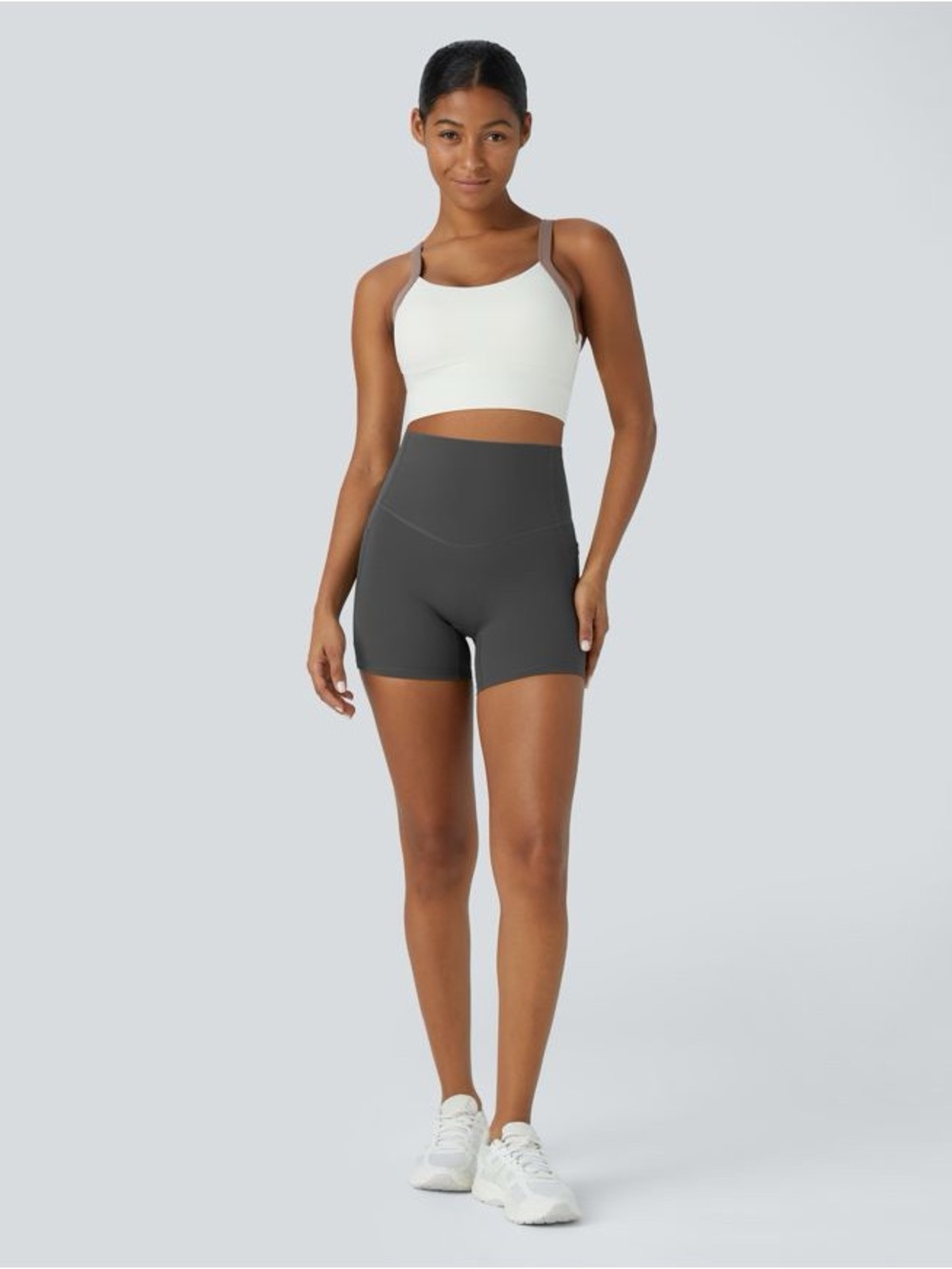 HALARA High-Rise Bike Shorts in Charcoal